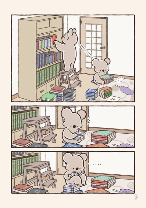 整理がはかどらないコアラ 
