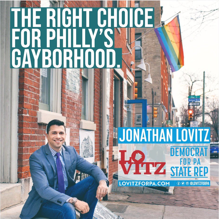 LovitzForPA's tweet photo. The 182nd contains one of the oldest, most vibrant & diverse #LGBTQ communities in America— and we MUST keep it represented by someone with true community leadership experience to protect our rights. #LovitzForPA https://t.co/q99dgSEIZ4