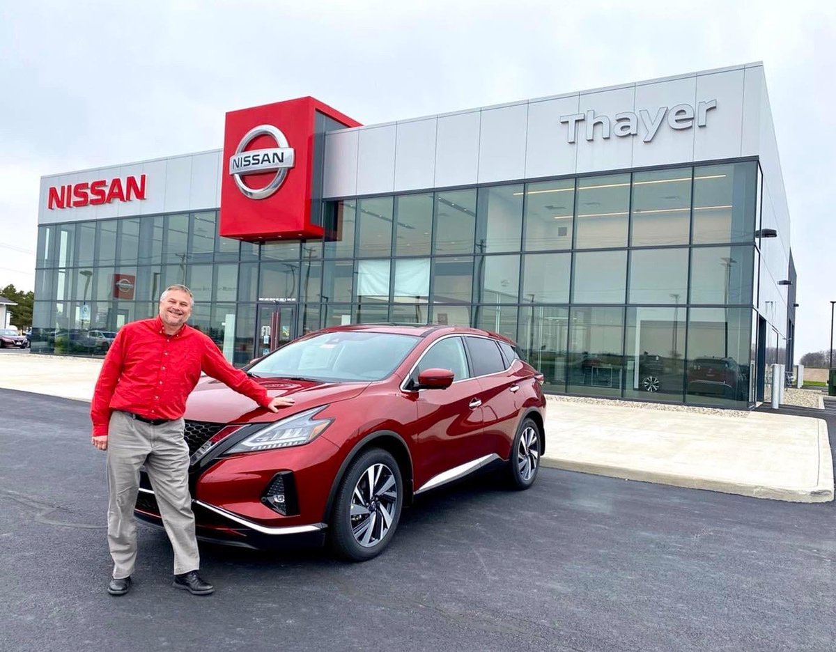 thayernissan's tweet photo. Kevin is ready to send you on a test drive in this brand new ‘22 Nissan Murano SL AWD! Come by and go for a ride! #ThinkThayer #NissanMurano https://t.co/NCiMgfePxP