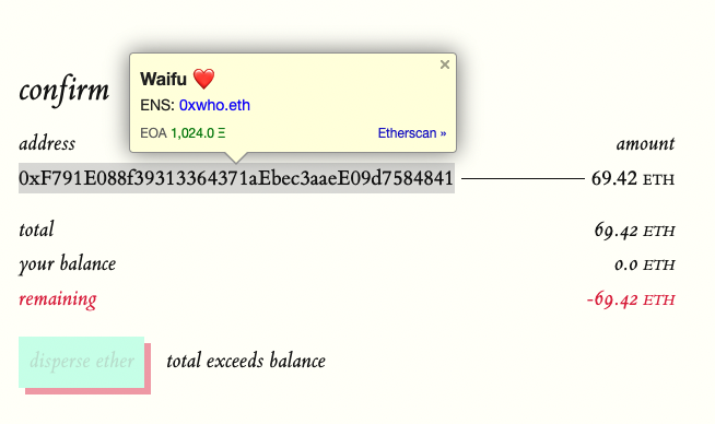 currently building a chrome ext which will show you a tooltip with a human readable name (from your address book) whenever you select an address.

it supports ENS reverse resolution; tells if it's a contract or EOA, + the ether balance.

this chrome ext is gonna be called: 0xWho?