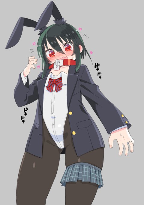 知ってるかい?今日はこどもの日なんだぜ!
そんなわけで黎華さん落書き
なんかわかりやすいテーマで衣装考えれないかな～と思ってブレザーバニーとかどうだろうとか書いてみた

ちなみにこどもみたいな身長二桁(途中で縮んだ)見た目だが、これでものこどもが二人居るという設定だ 