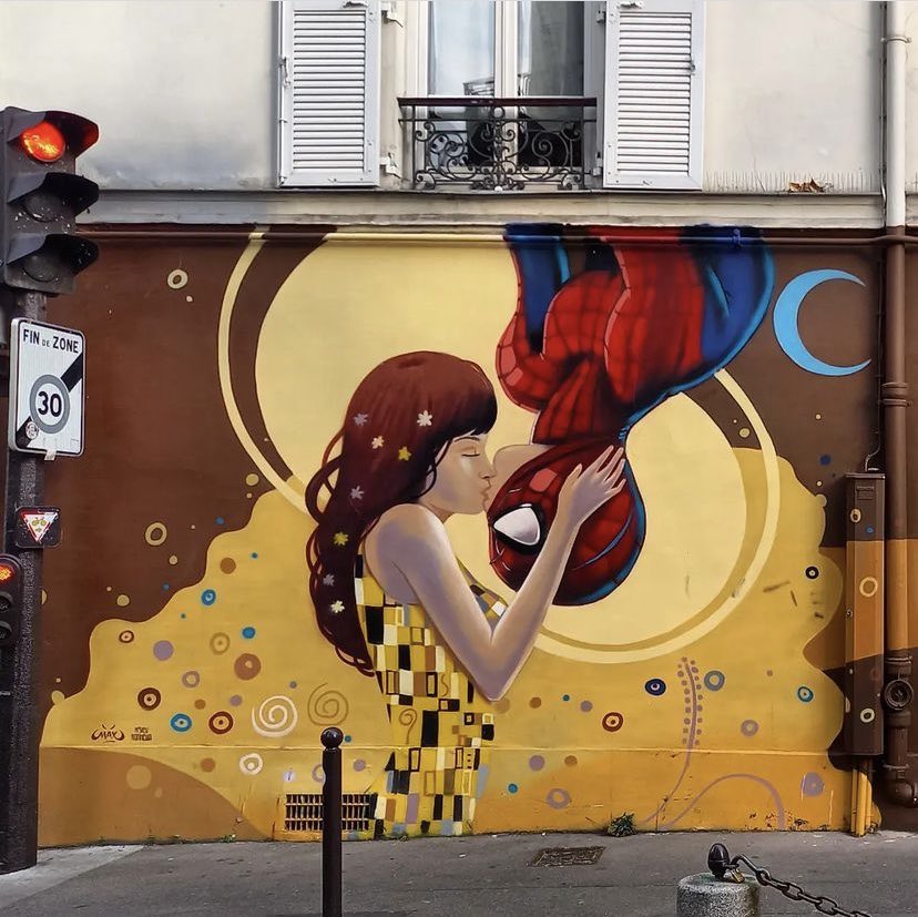 Arteymas_'s tweet photo. “El beso” de M'sieu Bonheur en París. https://t.co/TXl8Tmmh82