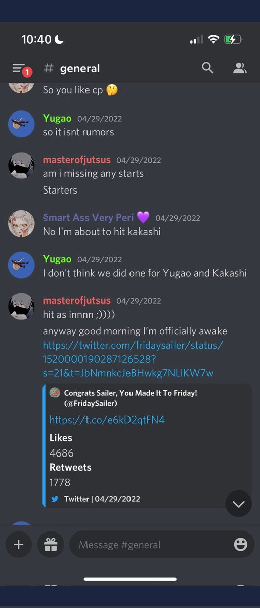 FreshlyImolted's tweet photo. (Now, if anyone would be so kind as to fetch me the set of messages above these ones, that would be greatly appreciated. Apparently the owner of the Discord cannot manage it.) https://t.co/yUHxC03HRy