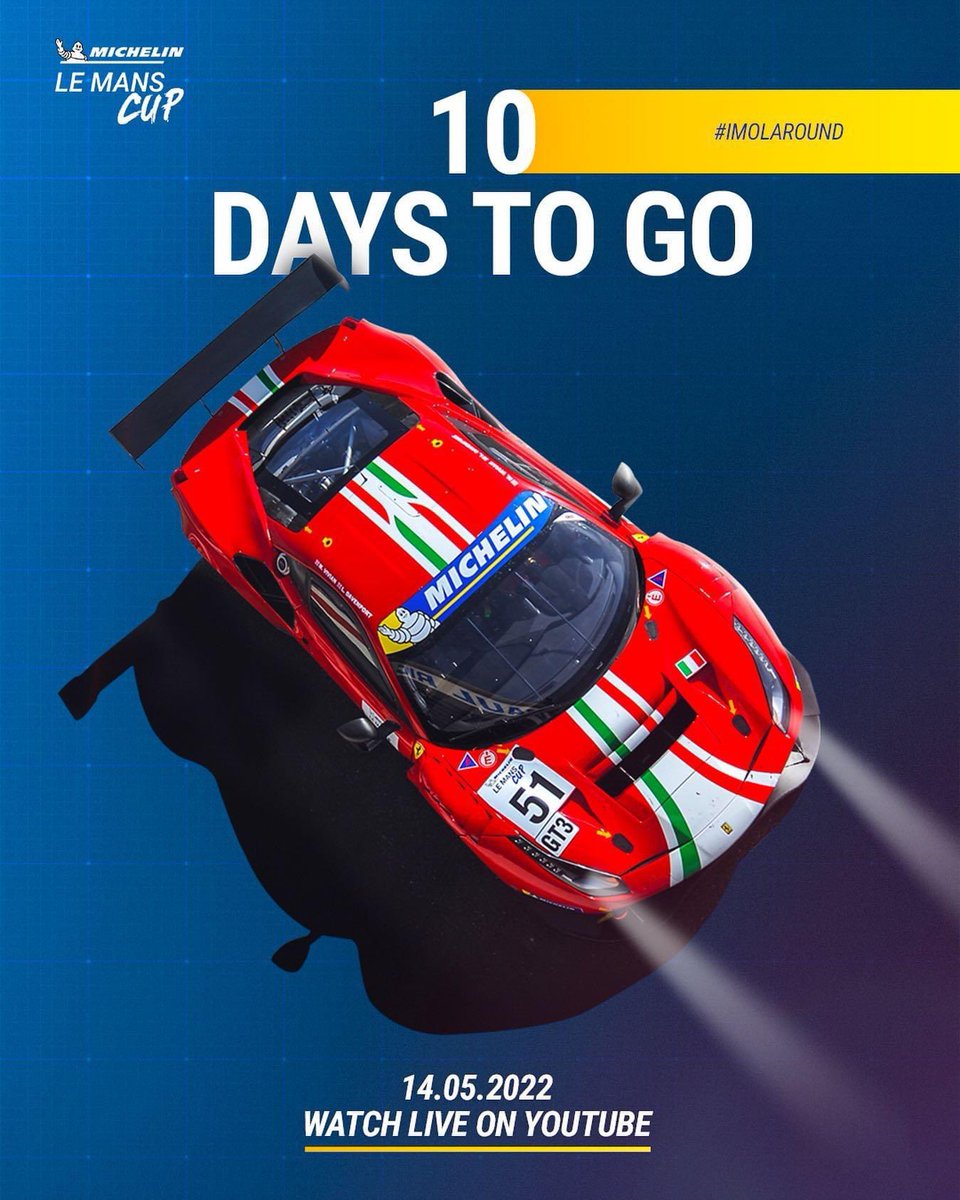 Follow me in the 51 AF Corse Ferrari next weekend at Imola!