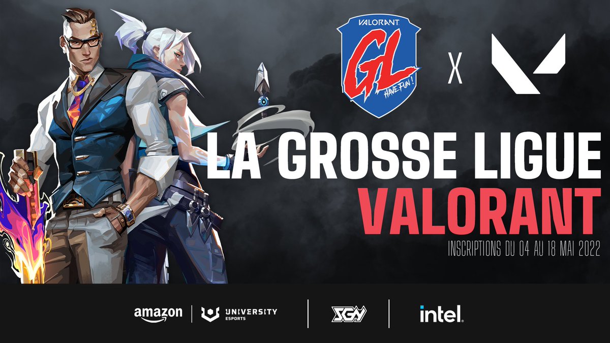 🏆 #LaGrosseLigue VALORANT 🏆

VALORANT rejoint le rang des jeux de #LaGrosseLigue ! 🙌

💰 Cashprize : 2000€
🗓️ Fin des inscriptions : Mercredi 18 mai
👉 Début de la compétition : Samedi 21 mai

🔗 Lien des inscriptions : universityesports.fr/competition/to…