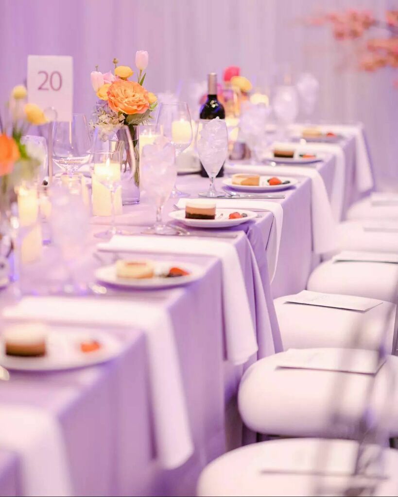 Lavender linens have our hearts for forever. 💜🌸 The color is so spring and we're ready for it!
​
​Client | @unitedwayofcentraloklahoma
Venue | @nationalcowboymuseum
Photo | @betsydutcherphoto
Rentals &amp; Linens | @eventuresinc
Show Production, AV and Lighting | @coryav
Lightin…