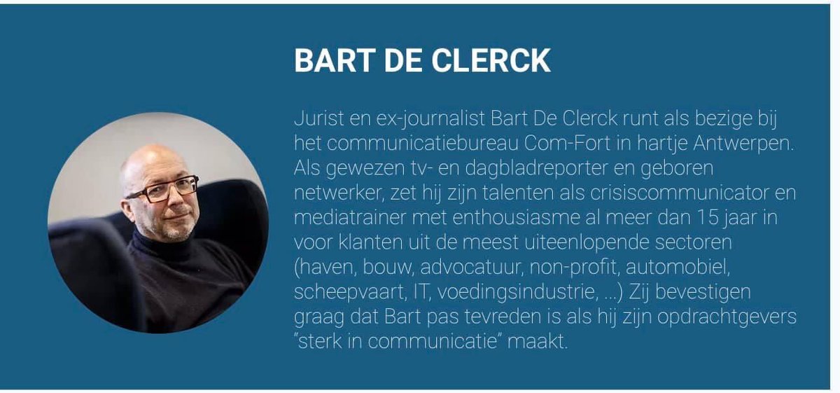 Communiceren in tijden van crisis? 
Één adres, en bovendien altijd beschikbaar…
Vanaf vandaag ben ik met <a href="/CFcommunicatie/">Com-Fort.eu</a> actief in een team samen met andere "crisis experts", dit om klanten nóg beter van dienst te kunnen zijn.
U leest er alles over op crisisexperts.be