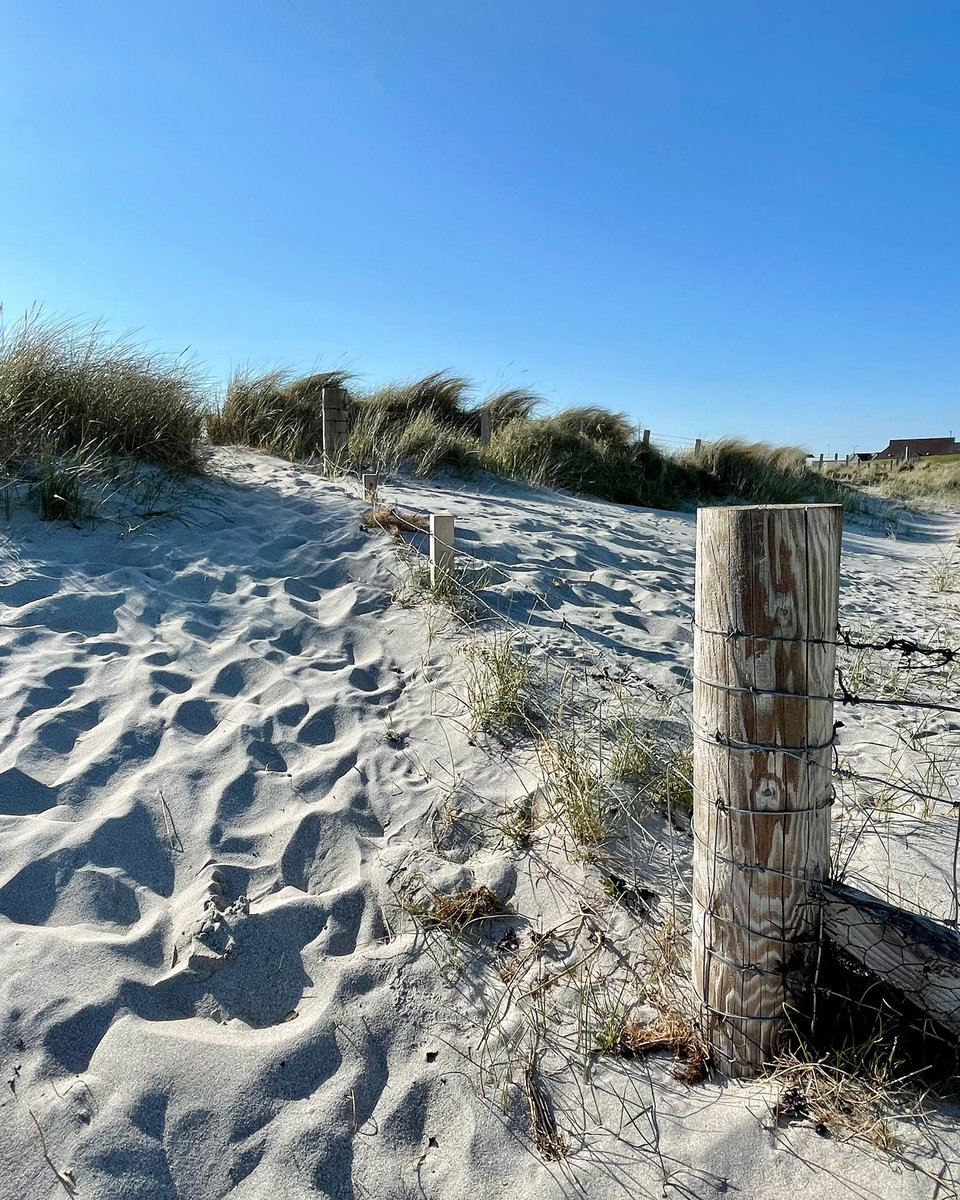 The wind blown sand here moves around a lot, but I don’t think we’re getting this fence back! #DynamicCoast #ClimateChange #Uist #CoastalCommunities