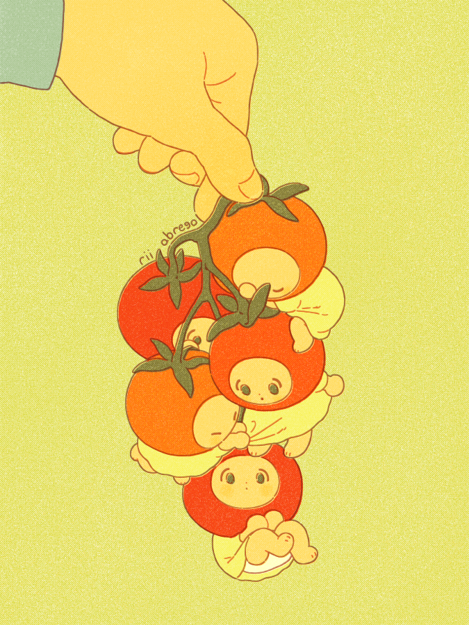 「tomatoes on the vine 🍅 (plushes availab」|rii abregoのイラスト