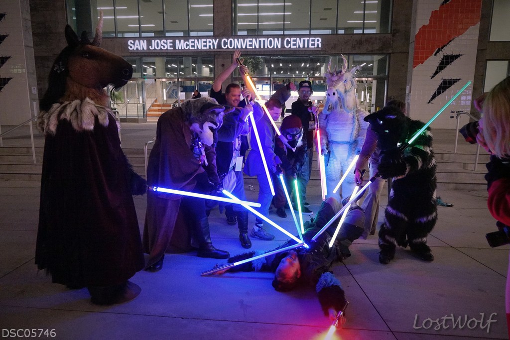 LostWolf321's tweet photo. May the 4th be with you. :-)
Lightsaber meet at @furcon #FC2017
Don't remember everyone's names.
One is @jasper_girl1989.
More photos starting here> https://t.co/SPspoHKTX9 https://t.co/p8qvge6Aug