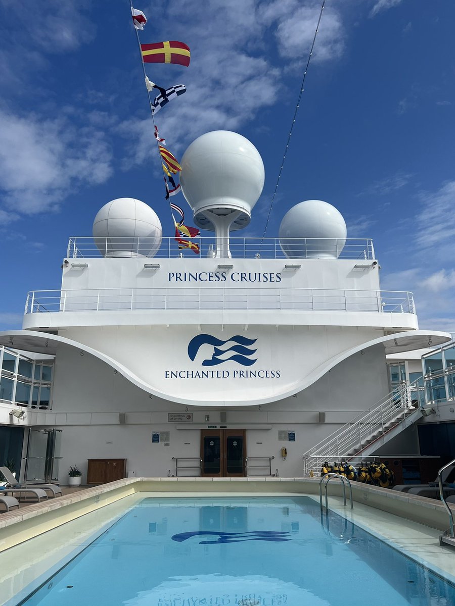 Great to get onboard #EnchantedPrincess today on her maiden call to Southampton- excited to set sail on her soon! 🤩