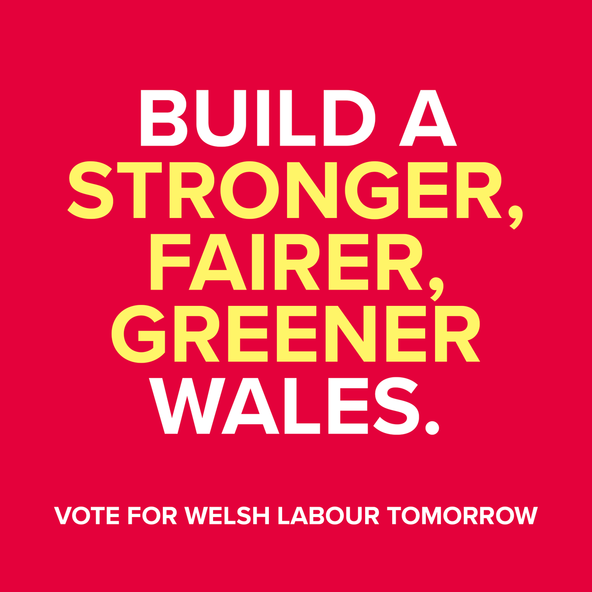 💪 Stronger ♥️ Fairer ♻️ Greener 🏴󠁧󠁢󠁷󠁬󠁳󠁿 Wales 🗓️ Tomorrow Find your polling station: iwillvote.org.uk