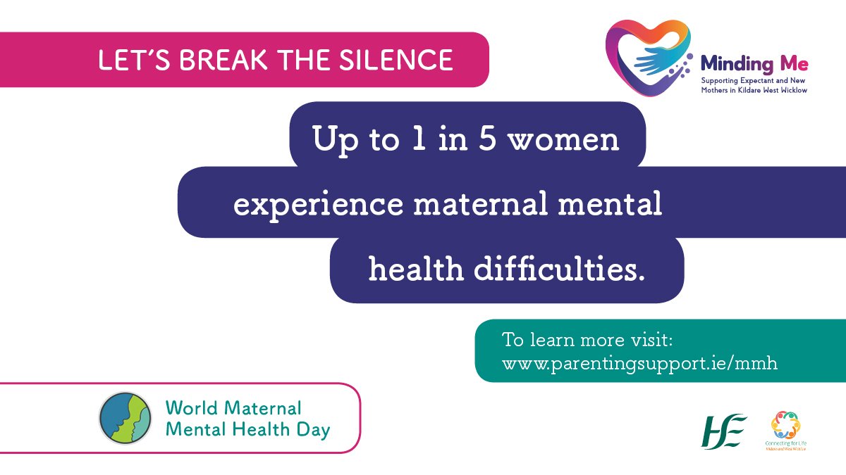 World Maternal Mental Health Day 2022
Getting help early will give you and your baby the best start.
#letsbreakthesilence
#mindingmekww
#maternalmentalhealthmatters