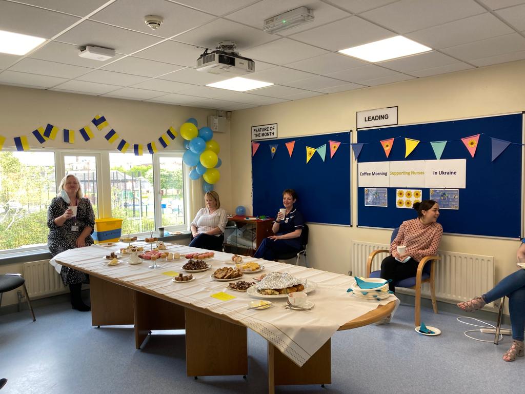 Great support for Ukraine nurses today from ACOPS staff in Shankill Resource Centre.  Thanks to all for baking and your generous contributions. <a href="/Christi90090/">Christine Wilkinson</a> @demclaughlin1 @CathyWoods07
