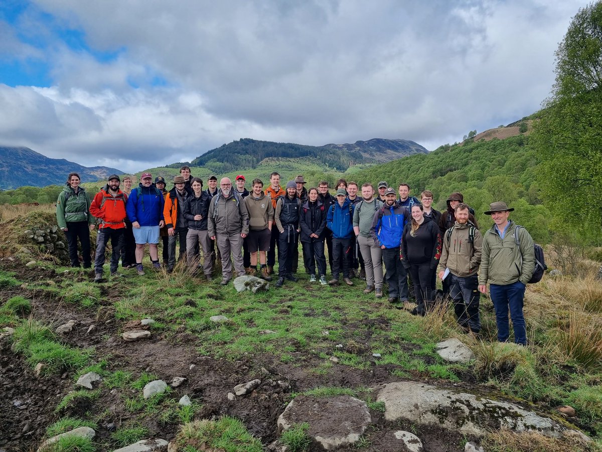 DrClaireHolt's tweet photo. Day 2 National School of Forestry  study tour. Visiting Hamish from @WoodlandTrust at Glen Finglas. Great discussion on woodland management, agroforestry, biodiversity and resilience. #agroforestry #biodiversity #NSFstudytour2022 @CumbriaUni @UoCNSF https://t.co/6ZLLiMp9ol