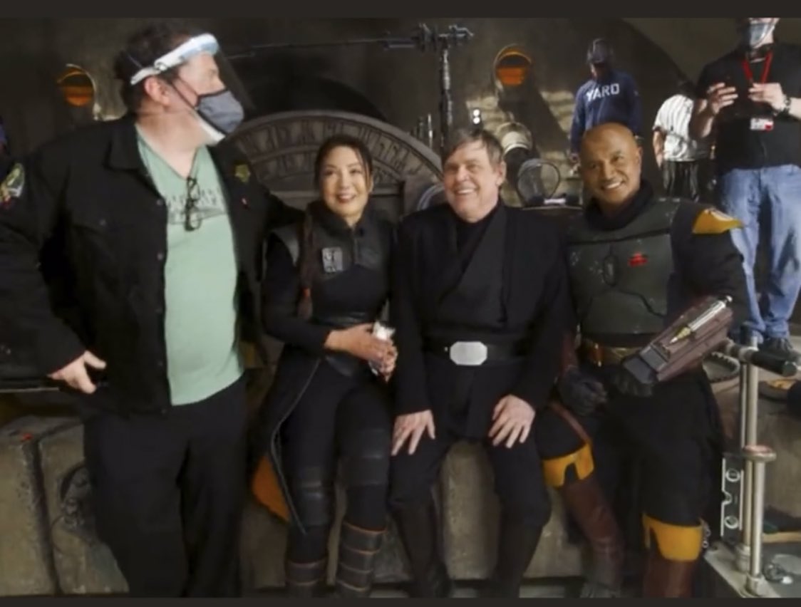 May the 4th Be With You. 

My <a href="/starwars/">Star Wars</a> dream come true. 🥰Me as #fennecshand in Jabba’s throne room with <a href="/MarkHamill/">Mark Hamill</a> as #lukeskywalker, <a href="/Tem_Morrison/">Temuera Morrison</a> as #bobafett,<a href="/Jon_Favreau/">Jon Favreau</a> <a href="/Rodriguez/">Robert Rodriguez</a> taking picture. #nerdgasmic 

#TheBookOfBobaFett #TheMandalorian #MayThe4thBeWithYou