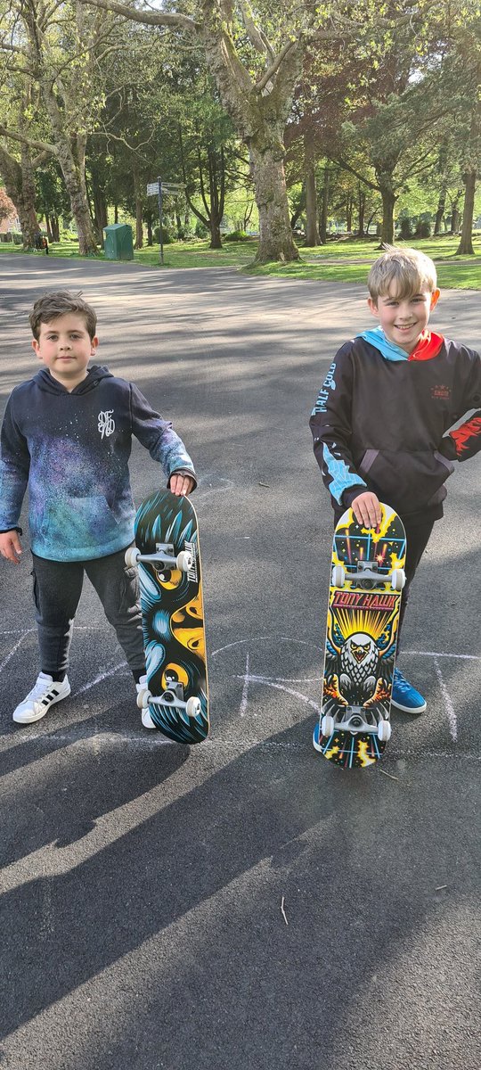 lowbris's tweet photo. The boys got their @tonyhawk boards delivered today from @SkateHut. They are loving them although strictly on flat to practice today until their pads and helmets come https://t.co/PfIDduBz88