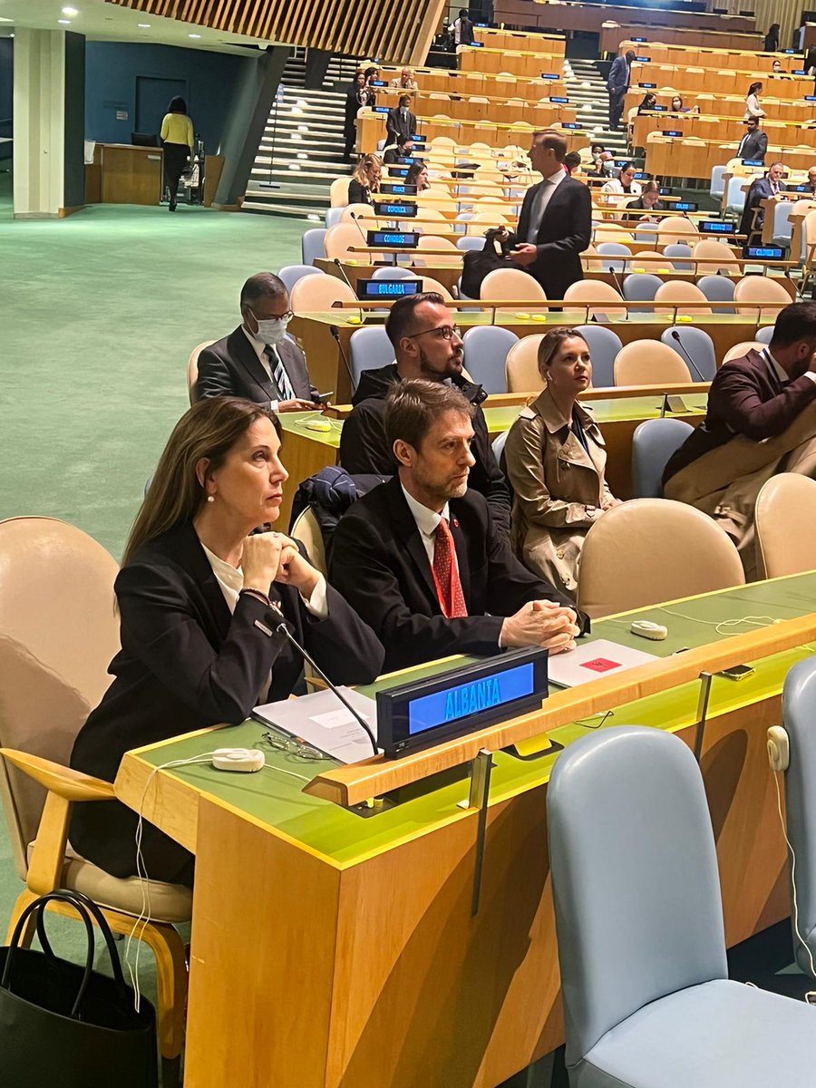 HoxhaFer's tweet photo. The High-Level Debate:“Putting sustainable &amp; resilient tourism at the heart of an inclusive recovery” started today at #UNGA. @MirelaKumbaro, Min. of #Tourism &amp; #Environment will bring #Albania's experience on: "For Prosperity: Re-invigorating investments in #sustainable tourism" https://t.co/uRrmIbnZxo