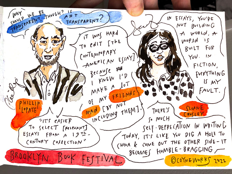 We're less than 5 months away from our 2022 Festival!

Artist Susan Coyne captured some of our quote-worthy panelists from last year's festival. What are some of your favorite memories of our 2021 festival?

For more info about this artwork, visit coyneworks.com