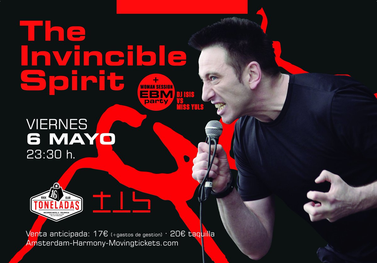 movingtickets's tweet photo. #ThomasLudke y los suyos por fin en #Valencia: el viernes 6 de #mayo #TheInvincibleSpirit darán conciertazo en @16_Toneladas y habrá posterior sesión #EBMParty con #DJIsis vs #MissYuls 💥 Entradas 🎫 https://t.co/aGD1HrPbBk 🎫
#culturasegura #Valencia https://t.co/2SUslnqwUq