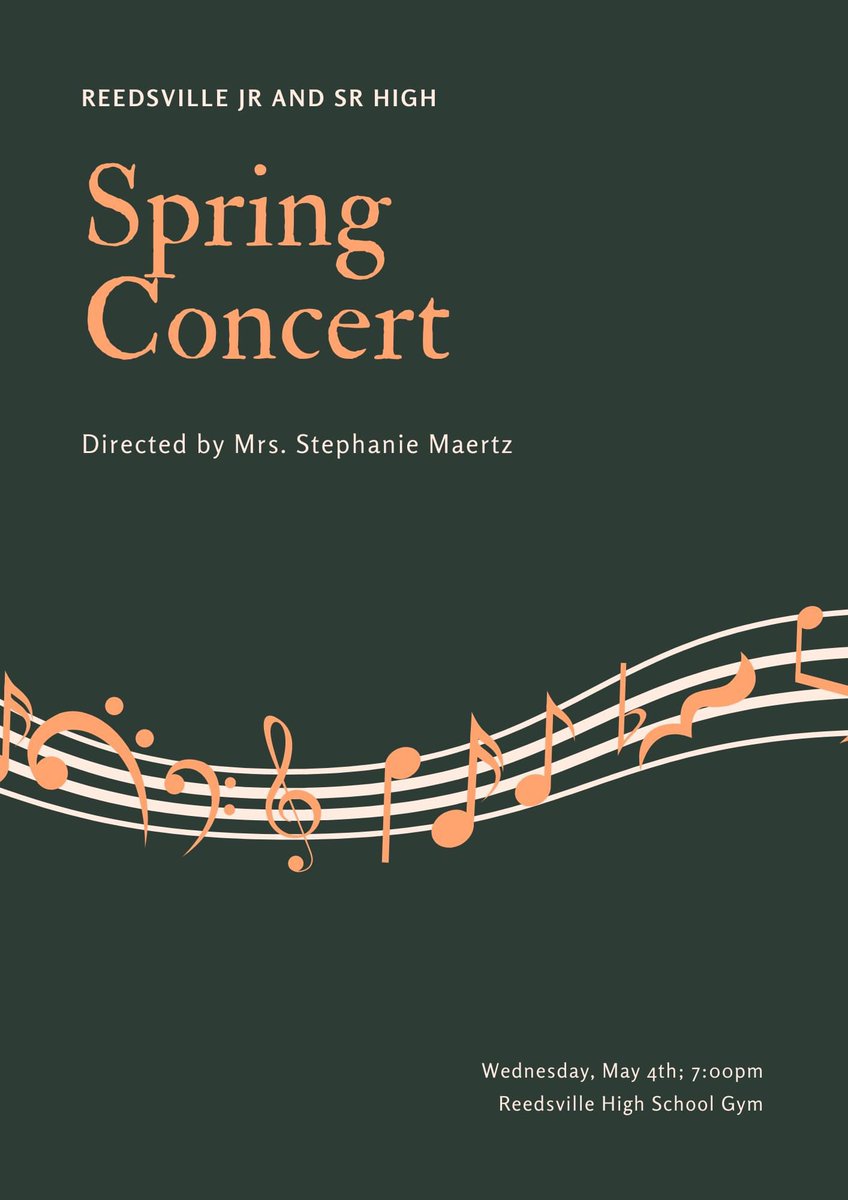 MaertzStephanie's tweet photo. Come and join us for an evening of student recognition and beautiful music.  The concert starts at 7:00pm in the High School Gym.  #ReedsvilleSD #concertnight https://t.co/dZiL2O6CyA