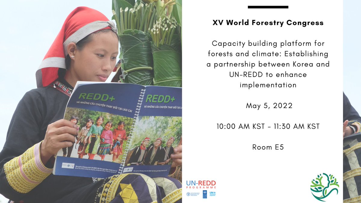 Join us tomorrow at the #WFCKorea for a capacity building session on #forests and #climate from 10:00 AM KST - 11:30 AM KST

Register here: bit.ly/3OYZYWM

#BetterWithForests🌲🌲