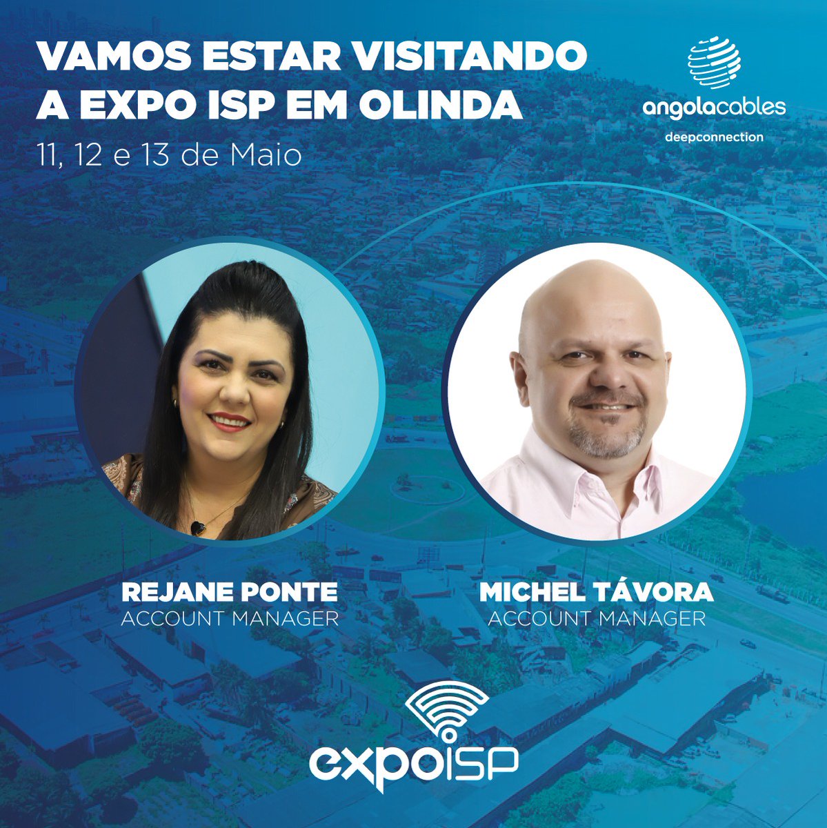 angola_cables's tweet photo. Nos dias 11, 12 e 13 de Maio estaremos presentes na EXPO ISP em Olinda, vamos falar de negócios ,novas oportunidades e fechar parcerias estratégicas.
Fale com o nosso time no evento!
#ExpoISP #Angolacables #deepconnection https://t.co/uWbjT9tSbB
