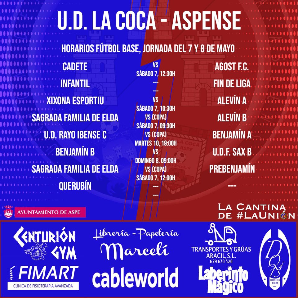 Nuestro senior continua en la lucha.

Además continua la pelea liguera de algunos de los equipos de la Unión mientras que otros inician la nueva competición copera de la FFCV. Deseamos la mayor de las suertes a nuestros equipos.

A disfrutar y a aprender.

1,2,3, UNIÓN 💙❤️