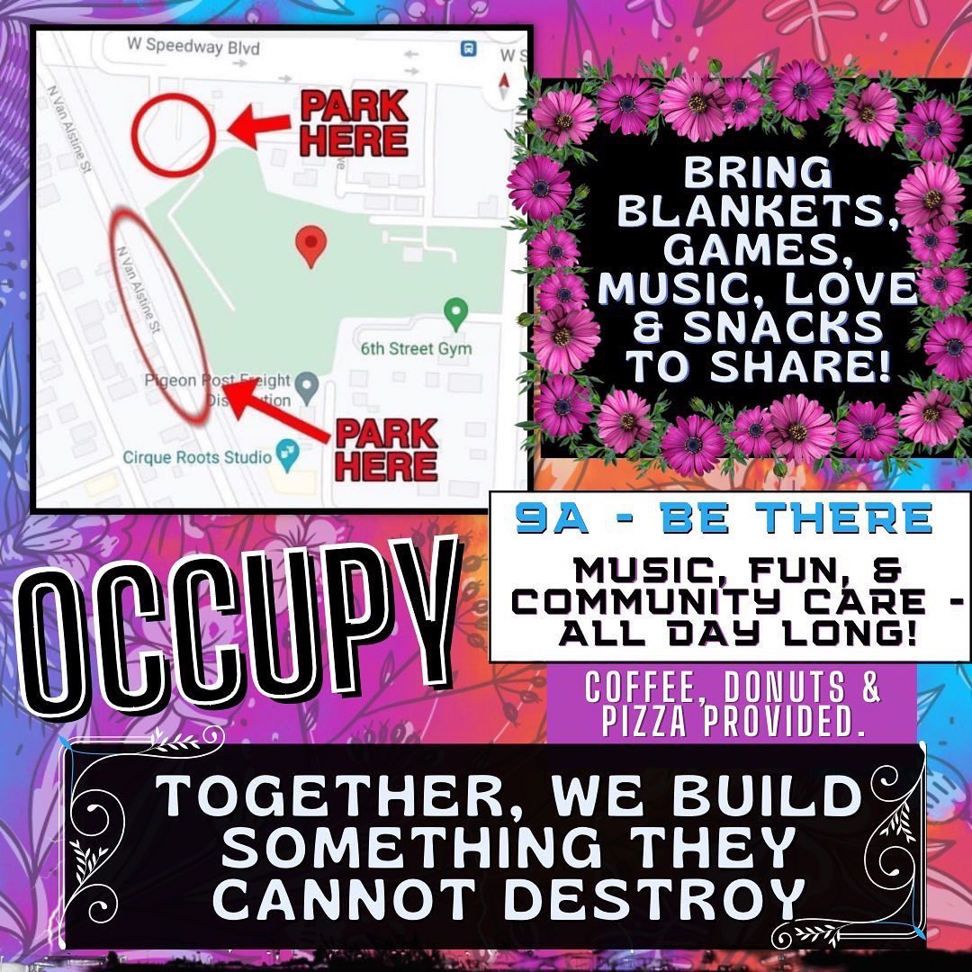 CivilSeedTuc's tweet photo. #Tucson Help #StopTheSweep
Cops came by Estevan Park Camp few days ago. Talking nice, saying camp looked good & they were happy. Yesterday cops came threatening to arrest anyone in the camp at 12p, May 4
Come out: May 4, 9a until
#CommunityCare Coffee, donuts, & pizza provided https://t.co/fBFaj34ytQ