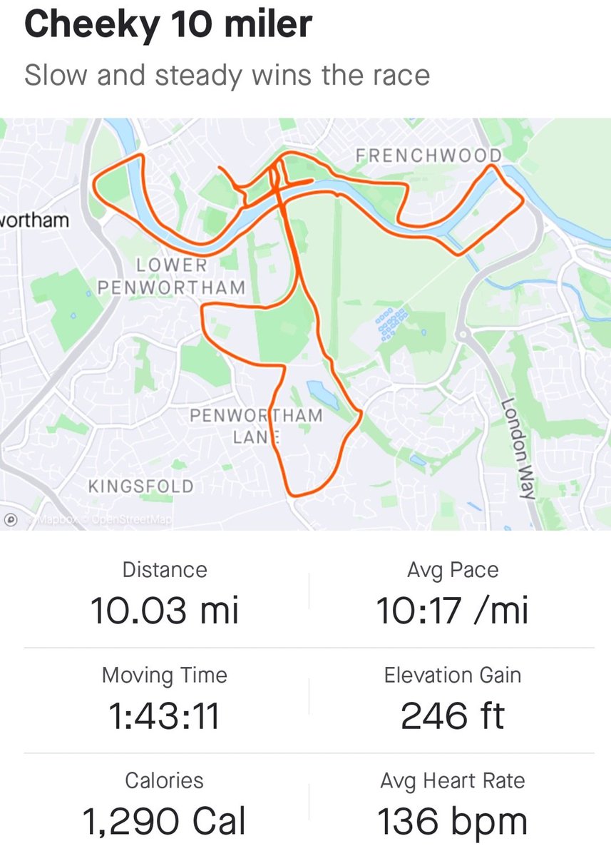 Alanmcminty's tweet photo. Really enjoyed this today. A bit wet but nice  Not breaking any world land speed records, just breaking my own. #10miles #RunningMan #RunningSuccessfully #jogging #joggersnipple #healthylifestyle #healthy #healthychoices #healthyliving #loveit #CovidIsNotOver #covid19UK https://t.co/JNSotFei2A