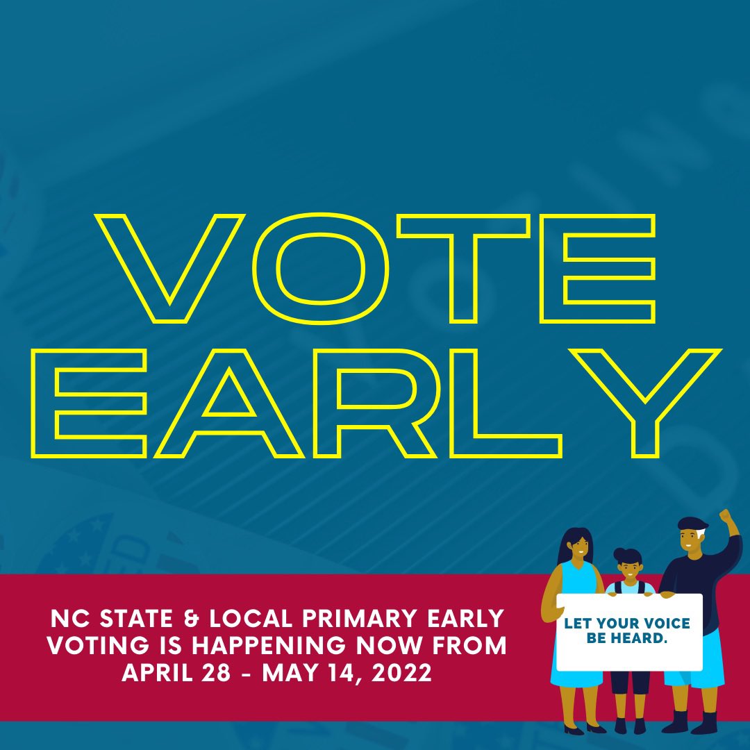civilityco's tweet photo. Early Voting is Happening Now!
Tag us in your “I Voted” posts #amplifythevote #cltprimary
Where to Vote Early (there are 16 early voting sites County-wide) https://t.co/9CTBedRlXp https://t.co/bDgNRHK9wg