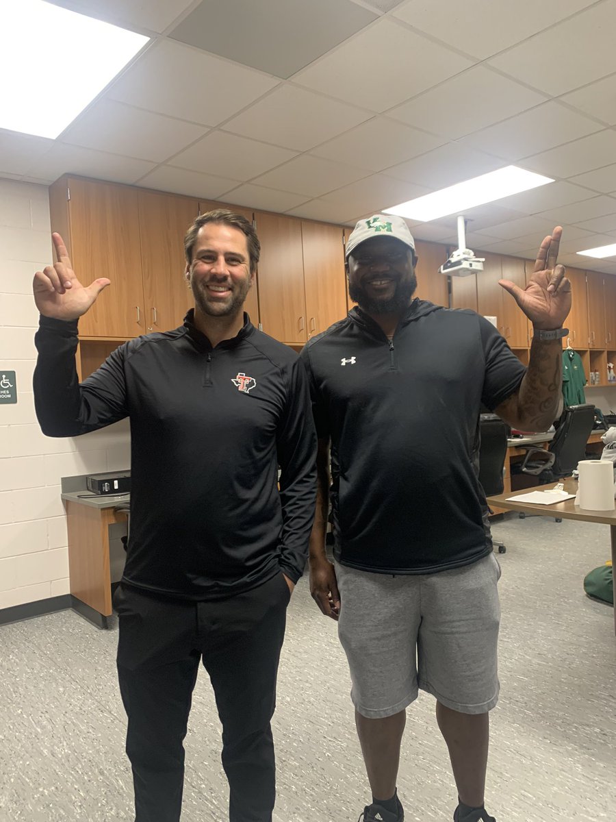 VM_Athletics's tweet photo. Thank you @TTUCoachBook and @TexasTechFB for stopping by to check out our Eagles! @VM_Athletics @bfeath73 @CoachHaynesJr https://t.co/OHeIlnxTkI