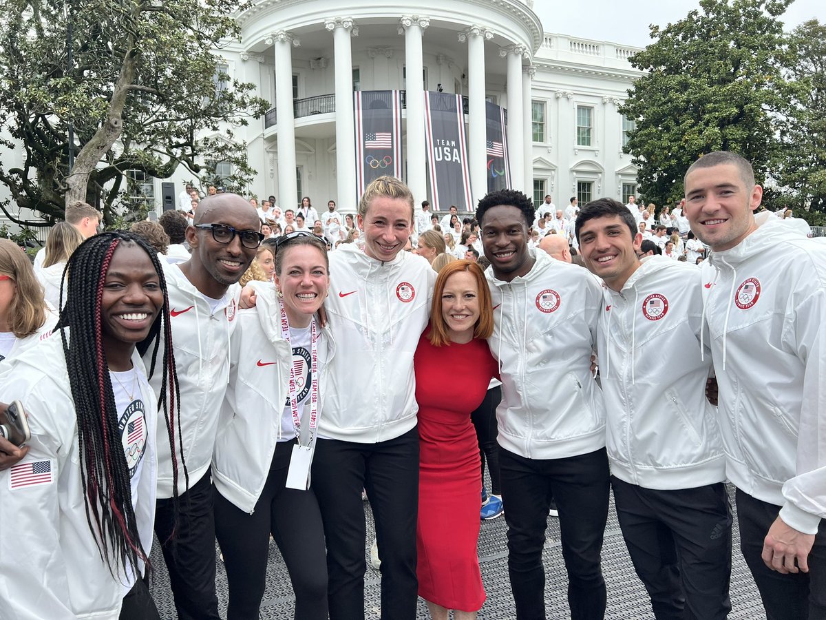 jrpsaki's tweet photo. I came, I completely superfanned and I think the table tennis team promised they would give me a lesson. Best day. And thank you to all of these amazing athletes for humoring me. https://t.co/VaEfdY0O34