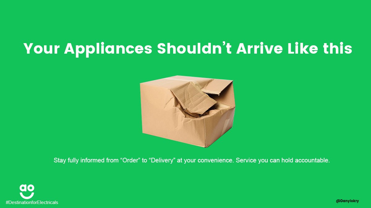 danylokry's tweet photo. Whenever this happens to my packages, I can only imagine what happened. Then I get angry because all I’m left with is a destroyed appliance.
#DestinationForElectricals
@OneMinuteBriefs @ao https://t.co/dxZ9K0YAQs