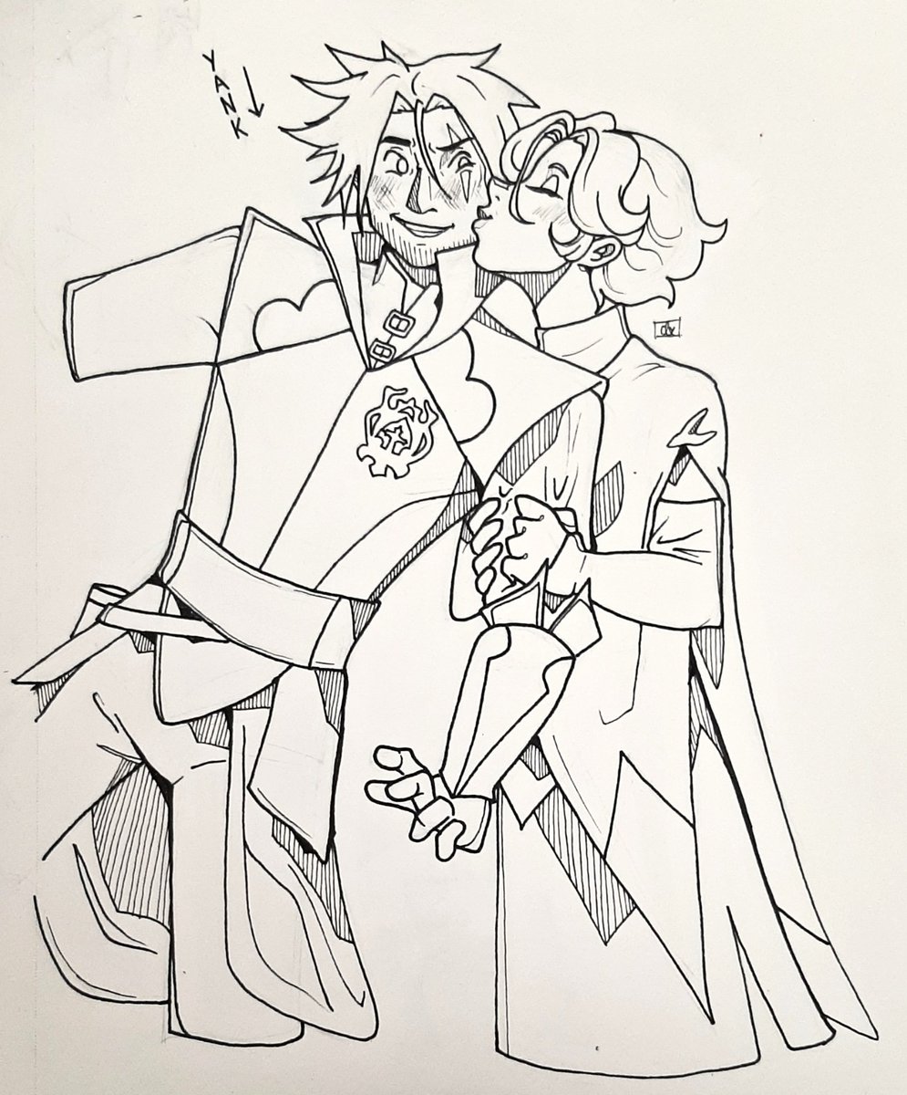 paperrebellion's tweet photo. Was asked to make a variant of that last gameverse Trepha drawing with the Netflix versions of Trevor and Sypha, so here's the line art! #castlevania #trevorbelmont #syphabelnades https://t.co/FS0GqFd3uh