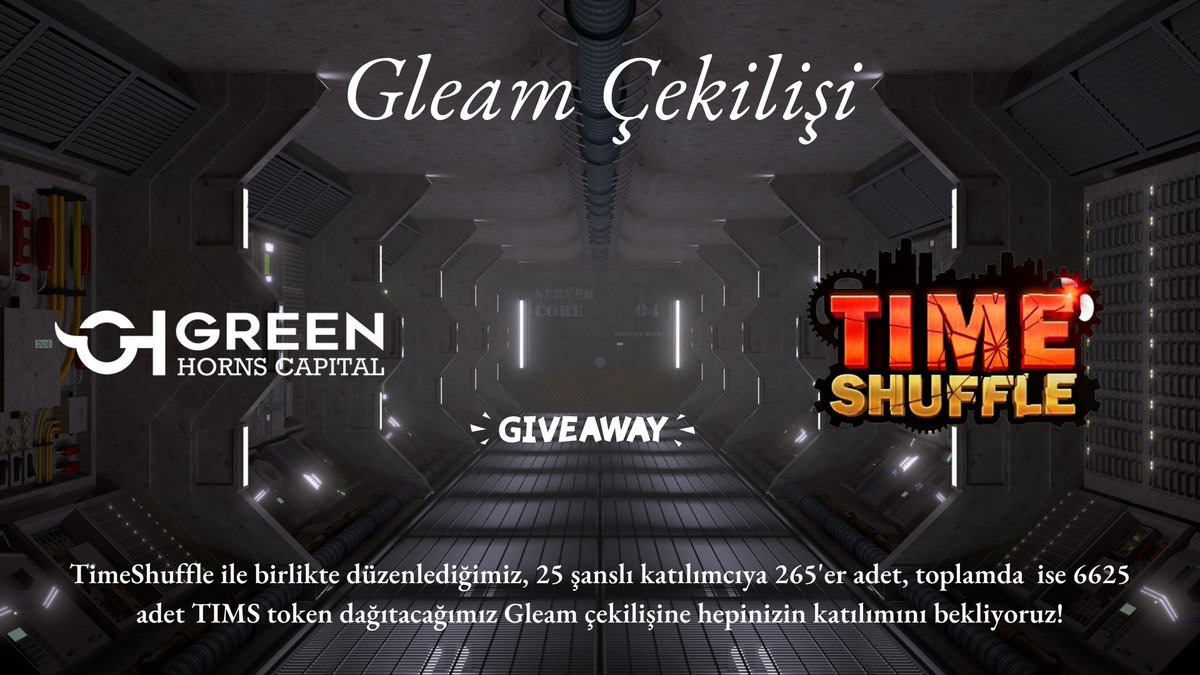 GreenHornsCap's tweet photo. Türk komünitesine özel, son zamanların en heyecan verici GameFi projelerinden olan @TimeShuffleGame'in tokeni olan #TIMS için çekiliş düzenliyoruz. 

25 şanslı katılımcıya vereceğimiz toplamda 6625 TIMS token değerindeki çekilişe katılmak için👇
https://t.co/LGNTOdpSlk https://t.co/9vG6t9xnqS