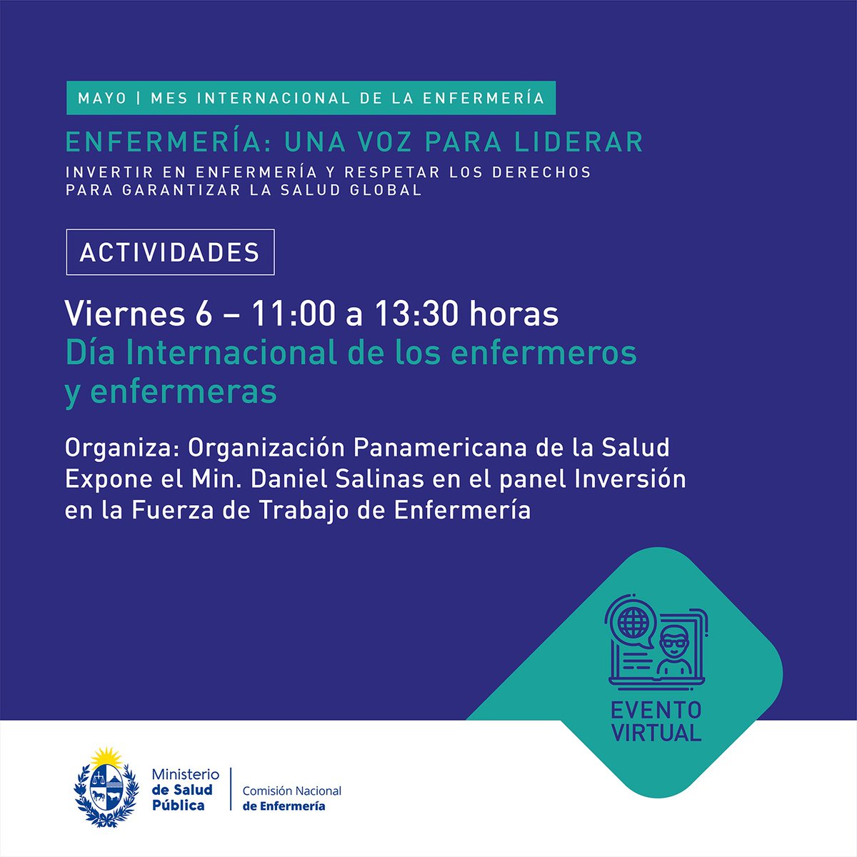 Publicamos invitación que nos llega de CONAE por el mes de la Enfermería
Enlace de registro: paho-org.zoom.us/webinar/regist…