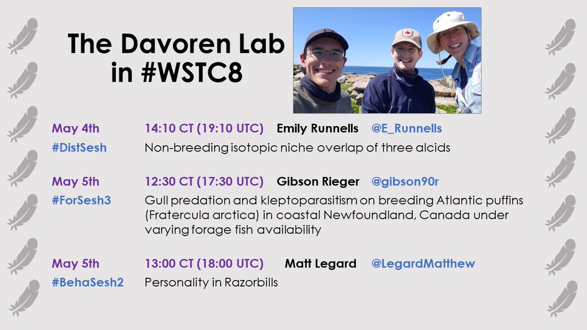 The Davoren Lab is very excited to share some results during #WSTC8 Check us out!