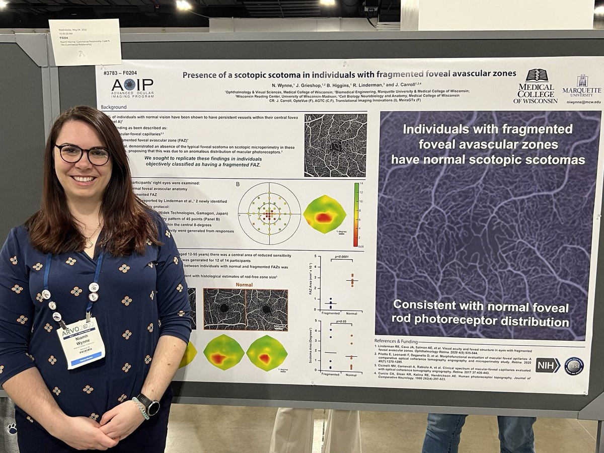 AOIP Lab (@aoiplab) on Twitter photo F0204 with <a href="/NiamhWynne6/">Niamh Wynne</a> presenting her work on scotopic scotomas in patients with fragmented FAZs. Intrigued? Come check it out!! My retina is on the poster!! <a href="/NatEyeInstitute/">NEI</a> @JennaGrieshop <a href="/MU_MCW_BME/">Marquette & MCW Joint Dept. of Biomedical Eng.</a> <a href="/MilwaukeeBrian/">Milwaukee Brian</a> <a href="/relinderman/">Rachel Linderman</a> F0204 with <a href="/NiamhWynne6/">Niamh Wynne</a> presenting her work on scotopic scotomas in patients with fragmented FAZs. Intrigued? Come check it out!! My retina is on the poster!! <a href="/NatEyeInstitute/">NEI</a> @JennaGrieshop <a href="/MU_MCW_BME/">Marquette & MCW Joint Dept. of Biomedical Eng.</a> <a href="/MilwaukeeBrian/">Milwaukee Brian</a> <a href="/relinderman/">Rachel Linderman</a>