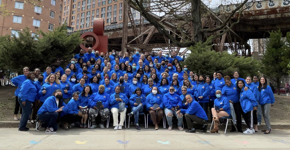 Couldn’t be more honored to stand with this humble army of dedicated teachers and staff @LHA12X214.  Thank you, thank you, thank you!#TeacherAppreciationWeek #ThankATeacherNYC
