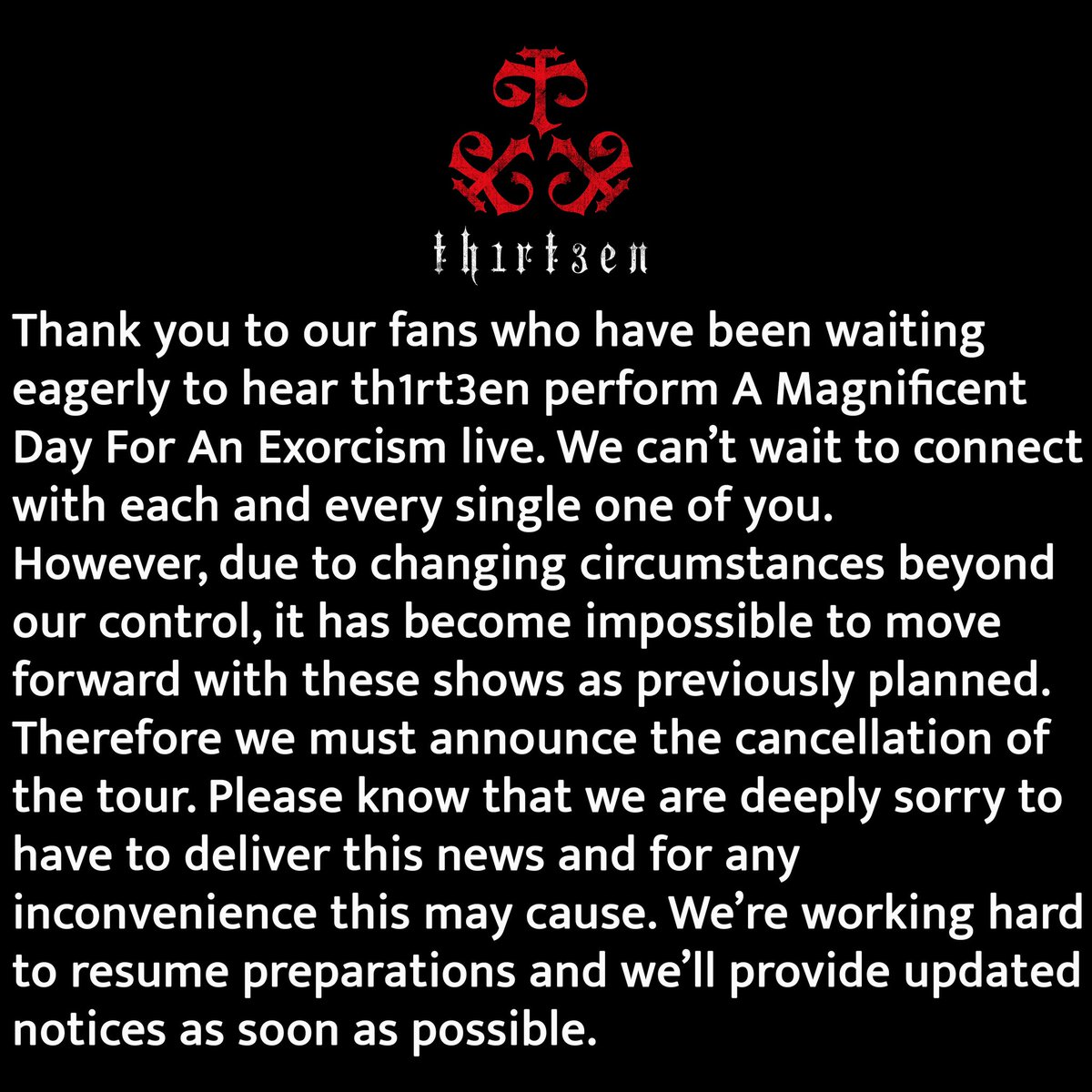 pharoahemonch's tweet photo. We are already in progress of rescheduling. I sincerely apologize. https://t.co/gZ5bdc6IXx