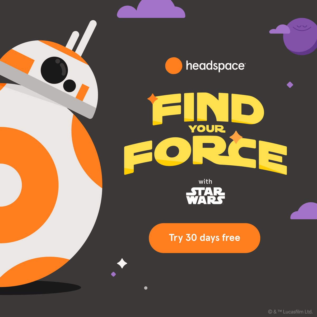 We know the #ObiWanKenobi trailer may have caused... heavy breathing... so we partnered with @headspace to give away 30 days free. Find your Force now: headspace.com/starwars #MayThe4thBeWithYou #StarWarsDay