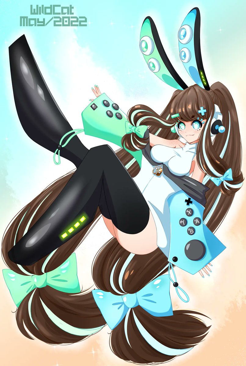 WildCatWildnout's tweet photo. More color vatiations of Enex the #NintendoSwitch #gijinka girl
#art #animeart #Nintendo #colorvariations https://t.co/zgJmW466vQ