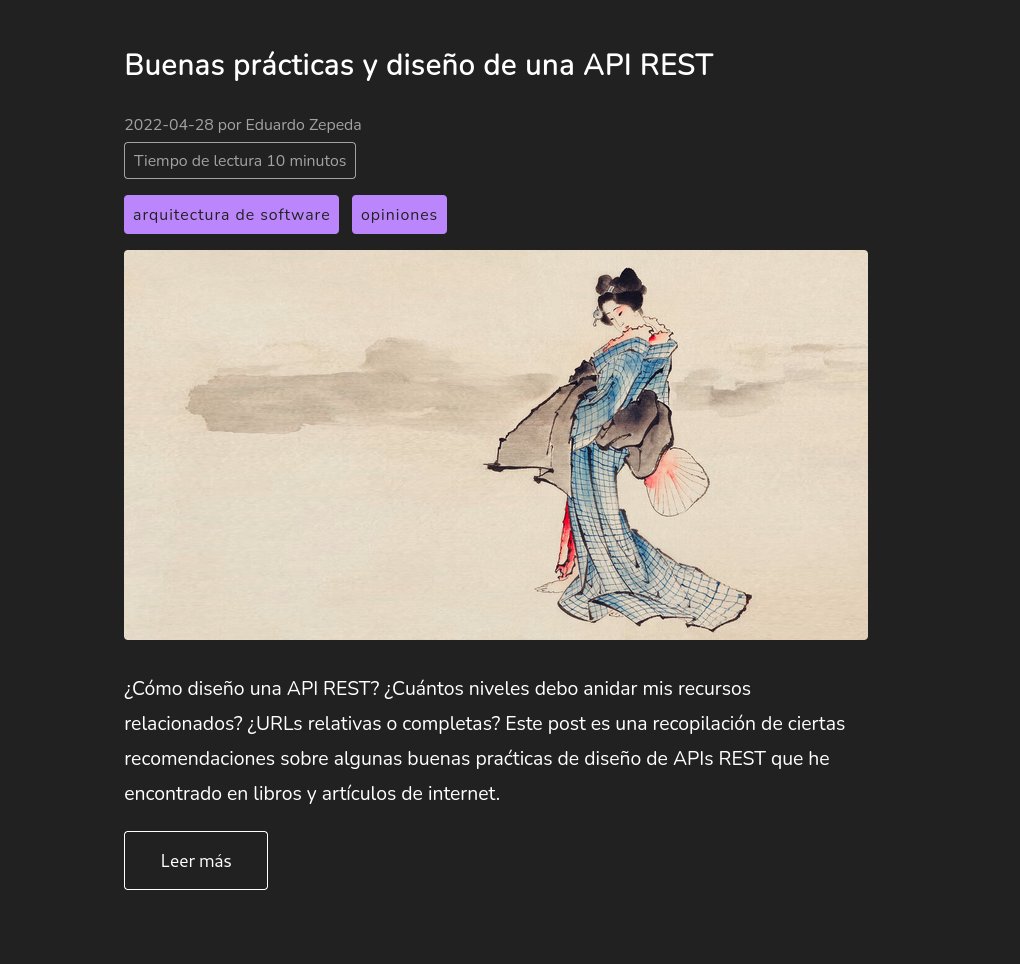 hello_wired's tweet photo. 🟨 ¡Post nuevo! 🟨

La segunda parte sobre mi post diseño una API REST: ¿Dónde versiono una API REST? ¿Cuántos niveles debo anidar mis recursos relacionados? ¿URLs relativas o completas?

Enlace en mi perfil.

#backend #backendev #coding #programacion #webdeveloper #entrepeneur https://t.co/Bk5zSvwPWB