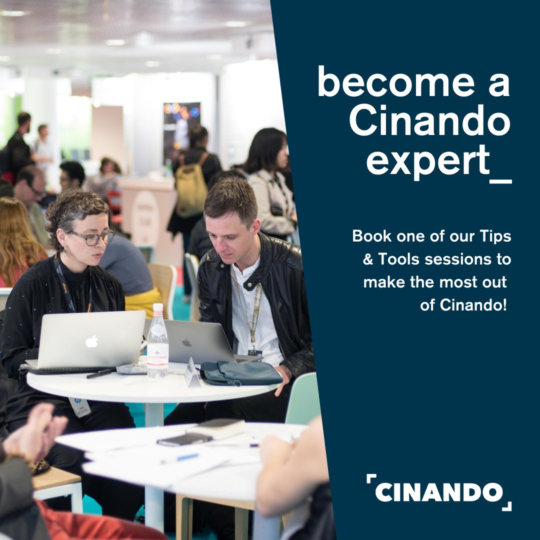 Cinando_'s tweet photo. ✨The Cinando team is back in Cannes and so are our Tips & Tools sessions! ✨ Whether you are just getting started with Cinando or you want to become a true Cinando expert, we have the right Tips & Tools session for you! Book now ➡️ https://t.co/oErBi2kqLR
#Cinando #MDF22 https://t.co/eSaft1KGrG