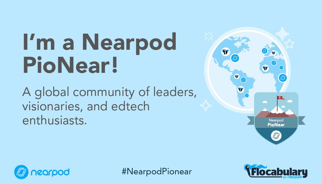 I am thrilled to share that I was selected to be a <a href="/nearpod/">Nearpod</a> PioNear today! I am so excited to join this group of educators! #edtech #NearpodPionear