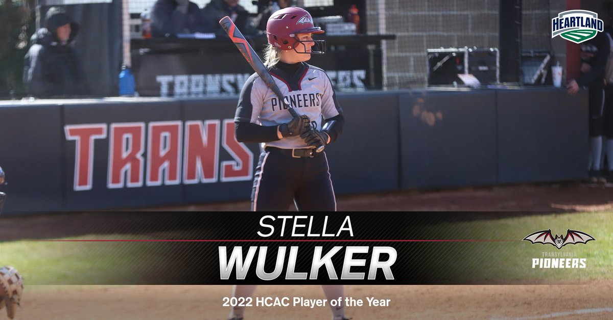 The <a href="/TransySoftball/">Transylvania Softball</a>'s very own Stella Wulker named the 2022 HCAC Softball Player of the Year! #FlyPios #wingsup