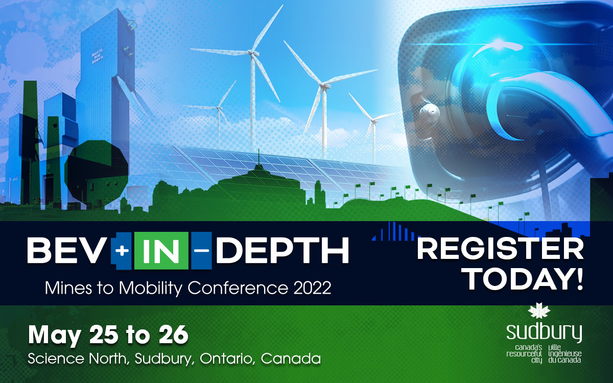 Mark your calendars, on May 25-26 the BEV In-Depth: Mines to Mobility Conference 2022 is taking place in Greater Sudbury. The conference will help advance Canada’s EV battery supply chain.
Event Details: investsudbury.ca/bevindepth2022/
To Register: eventbrite.ca/e/bev-in-depth…

#EVs #Battery