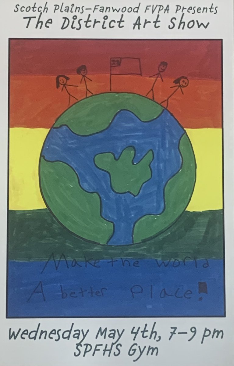 Robert_McGarry's tweet photo. Students from each of our schools want you to know that the annual #SPFProud District Art show returns tonite! 7-9 at #SPFHS (1 of 2) https://t.co/SzLypkauRK