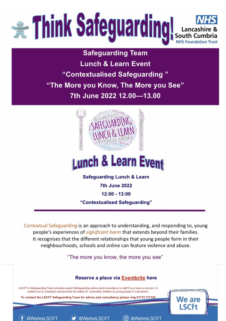 Louhamer (@loujhamer) on Twitter photo The next <a href="/wearelscft/">Lancashire & South Cumbria NHS Foundation Trust</a> #safeguarding #lunchandlearn is now available to book! #contextualsafeguarding #exploitation #cse #cce The more you know, the more you see π<a href="/richmondcl24/">Charlotte Richmond</a> <a href="/pauljebb1/">Prof Paul πRN MA OStJ Prof of Practice</a> <a href="/timmcdougall69/">Tim McDougall</a> <a href="/_Anthonydavison/">Director of Nursing and Quality .</a> <a href="/Linda_Bennetts_/">Linda Bennetts</a> <a href="/Bex2079/">Rebekah Roshan πππ</a> <a href="/louhburton/">Louise Burton</a> <a href="/DrosDebbie/">Deborah Ross</a> The next <a href="/wearelscft/">Lancashire & South Cumbria NHS Foundation Trust</a> #safeguarding #lunchandlearn is now available to book! #contextualsafeguarding #exploitation #cse #cce The more you know, the more you see π<a href="/richmondcl24/">Charlotte Richmond</a> <a href="/pauljebb1/">Prof Paul πRN MA OStJ Prof of Practice</a> <a href="/timmcdougall69/">Tim McDougall</a> <a href="/_Anthonydavison/">Director of Nursing and Quality .</a> <a href="/Linda_Bennetts_/">Linda Bennetts</a> <a href="/Bex2079/">Rebekah Roshan πππ</a> <a href="/louhburton/">Louise Burton</a> <a href="/DrosDebbie/">Deborah Ross</a>